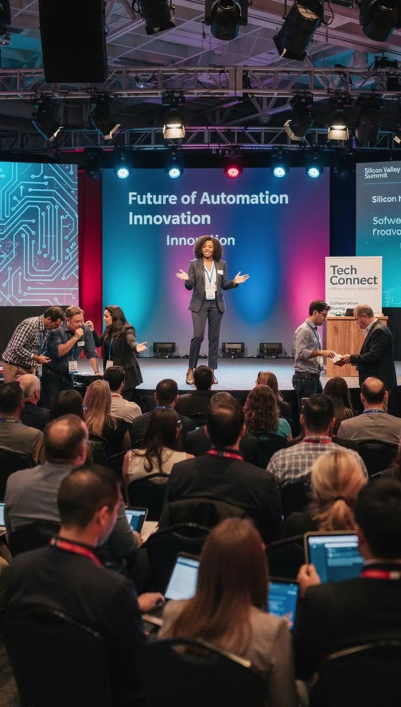 Automated reporting workflow with software tools illustration.