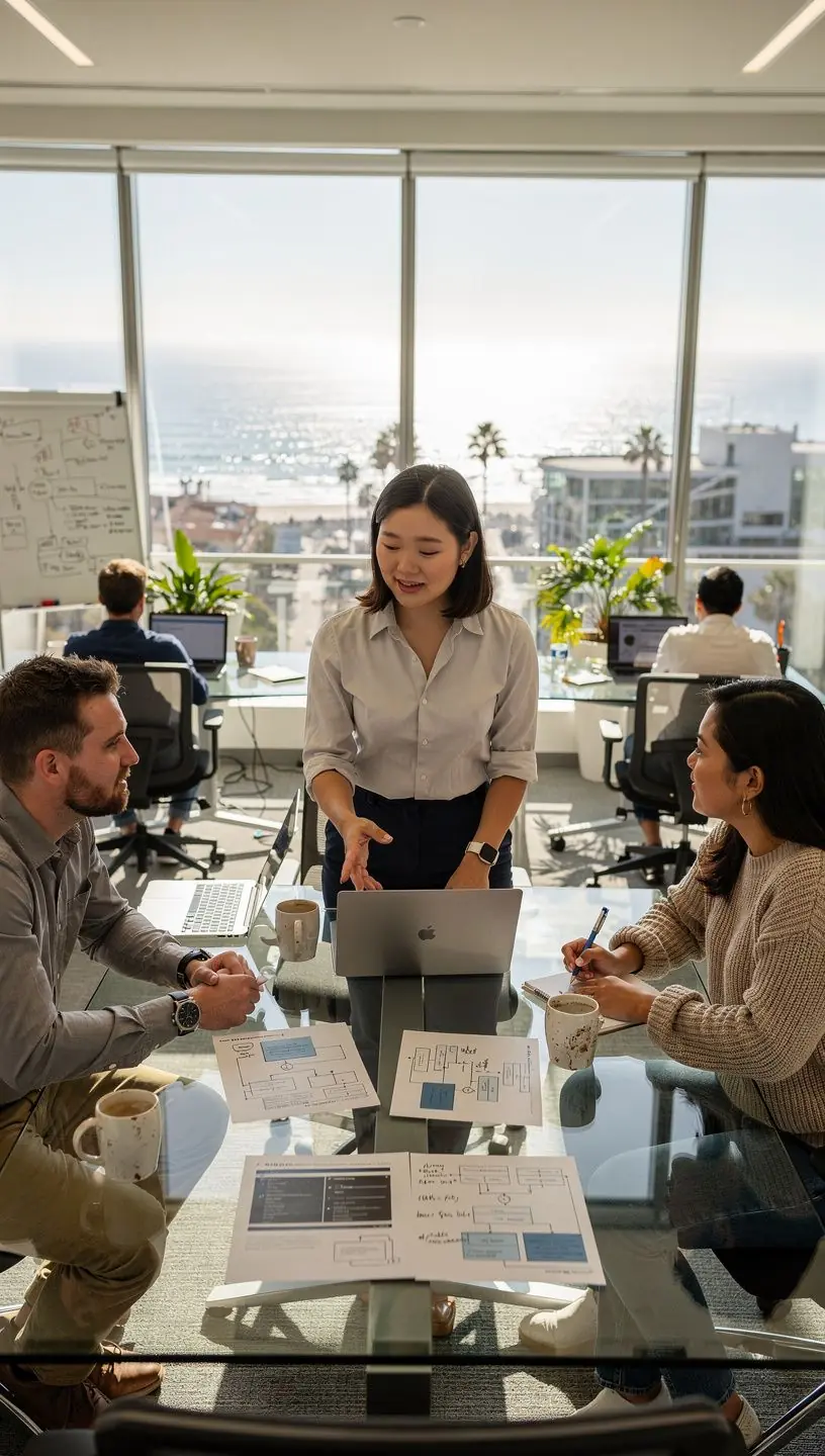 Data analytics enhancing process automation efficiency.