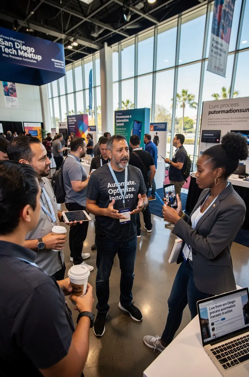 Business team discussing process automation strategies for efficiency.